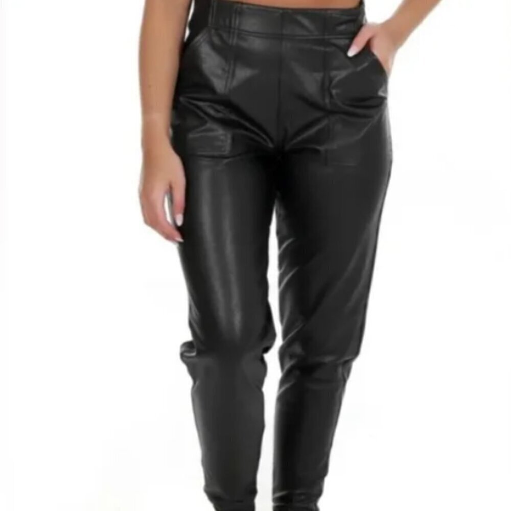 Spanx Faux Leather Joggers Size S/P
